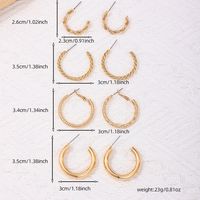 1 Set Simple Style Geometric Solid Color Alloy Ear Studs main image 4