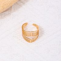 Wholesale Jewelry Simple Style Geometric Solid Color Alloy Open Rings main image 5