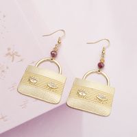 1 Pair Casual Simple Style Bag Alloy Drop Earrings main image 1