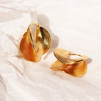 1 Pair Simple Style Geometric Plating Brass Hoop Earrings sku image 1