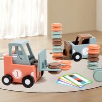 Table & Floor Games Cartoon Car Wood Toys sku image 1