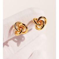 1 Pair Simple Style Geometric Plating Brass Ear Studs main image 3