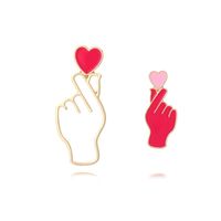 1 Pair Novelty Simple Style Heart Shape Enamel Alloy Ear Studs main image 7