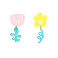 Sweet Simple Style Flower Arylic Drop Earrings main image 5