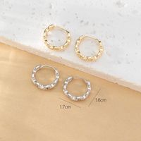 1 Pair Elegant Chain Handmade Plating Metal Copper White Gold Plated Gold Plated Hoop Earrings main image 5