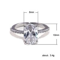 Wholesale Simple Style Solid Color Copper Inlay White Gold Plated Zircon Rings main image 2