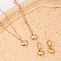 Simple Style Heart Shape Ferroalloy Women's Jewelry Set main image 5