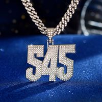 Hip-Hop Animal Letter Number Zinc Alloy Inlay Rhinestones Unisex Pendant Necklace sku image 9