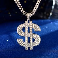 Hip Hop Animal Letra Número Aleación De Zinc Embutido Diamantes De Imitación Unisexo Collar Colgante sku image 6