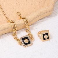 Exaggerated Commute Cool Style Lion Alloy Inlay Rhinestones Women's Jewelry Set main image 1