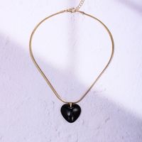 Sweet Classic Style Commute Heart Shape Arylic Copper Alloy Women's Pendant Necklace main image 3