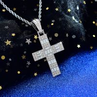 Retro Punk Cross Zinc Alloy Polishing Plating Inlay Rhinestones Unisex Pendant Necklace main image 8