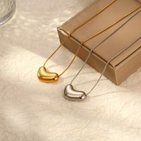 Stainless Steel 18K Gold Plated Simple Style Solid Color Necklace main image 1