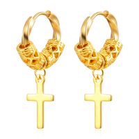 1 Pair Punk Cross Plating Stainless Steel Drop Earrings sku image 12