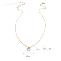 Stainless Steel 18K Gold Plated Elegant Heart Shape Jewelry Set main image 2