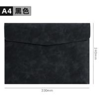 Solid Color Leather Class Learning Daily Retro Folder sku image 2