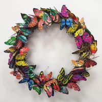 Pastoral Butterfly Plastic Pendant Artificial Decorations sku image 1