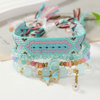 Vacation Heart Shape Rhombus Bow Knot Seed Bead Ribbon Handmade Tassel Women's Bracelets main image 5