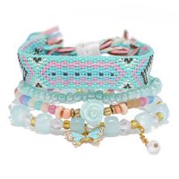 Vacation Heart Shape Rhombus Bow Knot Seed Bead Ribbon Handmade Tassel Women's Bracelets main image 2