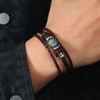 Retro Star Pu Leather Natural Stone Unisex Bracelets main image 5