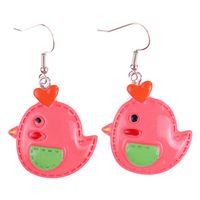 1 Paire Style De Bande Dessinée Mignon Poussin Plastique Boucles D'oreilles sku image 5