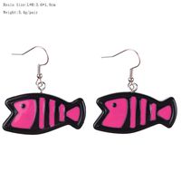 1 Pair Cartoon Style Cute Cat Fish Plastic Drop Earrings sku image 10
