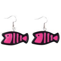 1 Pair Cartoon Style Cute Cat Fish Plastic Drop Earrings main image 5