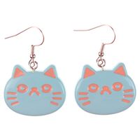 1 Pair Cartoon Style Cute Cat Fish Plastic Drop Earrings sku image 8