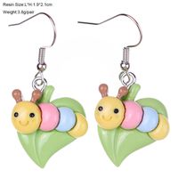 1 Pair Cartoon Style Cute Insect Plastic Drop Earrings sku image 5