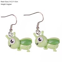 1 Pair Cartoon Style Cute Insect Plastic Drop Earrings sku image 2