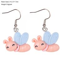 1 Pair Cartoon Style Cute Insect Plastic Drop Earrings sku image 3