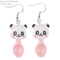 1 Pair Cartoon Style Cute Panda Plastic Drop Earrings sku image 1