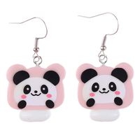 1 Pair Cartoon Style Cute Panda Plastic Drop Earrings main image 5