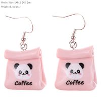 1 Pair Cartoon Style Cute Panda Plastic Drop Earrings sku image 2