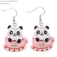 1 Pair Cartoon Style Cute Panda Plastic Drop Earrings sku image 4