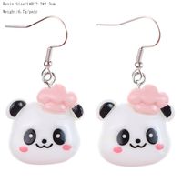 1 Pair Cartoon Style Cute Panda Plastic Drop Earrings sku image 5