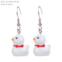1 Pair Cartoon Style Cute Duck Plastic Drop Earrings sku image 6