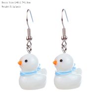 1 Pair Cartoon Style Cute Duck Plastic Drop Earrings sku image 8