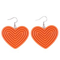 1 Pair Casual Simple Style Heart Shape Plastic Earrings main image 3