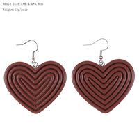1 Pair Casual Simple Style Heart Shape Plastic Earrings main image 2