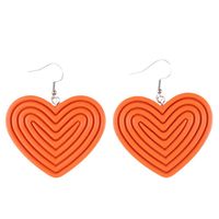 1 Pair Casual Simple Style Heart Shape Plastic Earrings main image 5
