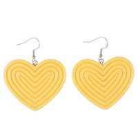 1 Pair Casual Simple Style Heart Shape Plastic Earrings sku image 1