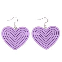 1 Pair Casual Simple Style Heart Shape Plastic Earrings sku image 3