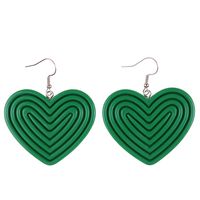 1 Pair Casual Simple Style Heart Shape Plastic Earrings sku image 5