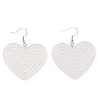 1 Pair Casual Simple Style Heart Shape Plastic Earrings sku image 7