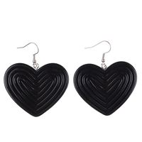 1 Pair Casual Simple Style Heart Shape Plastic Earrings sku image 8