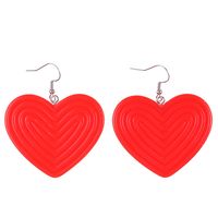 1 Pair Casual Simple Style Heart Shape Plastic Earrings sku image 12
