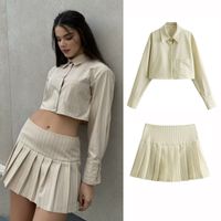 Daily Women's Streetwear Stripe Polyester Skirt Sets Skirt Sets main image 1