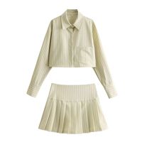 Daily Women's Streetwear Stripe Polyester Skirt Sets Skirt Sets main image 9