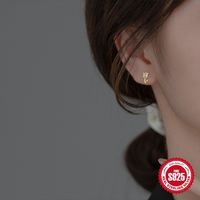 1 Pair Elegant Flower Plating Sterling Silver Ear Studs main image 6